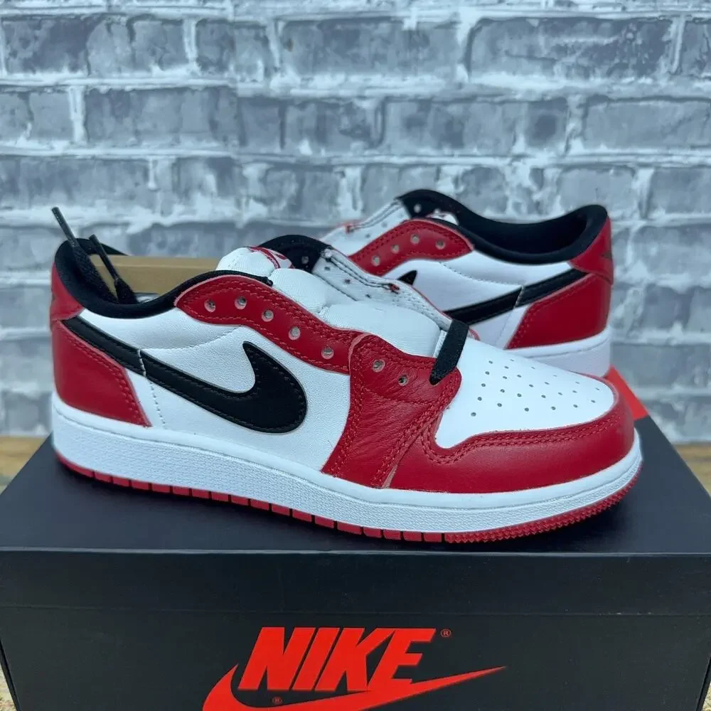 Nike Air Jordan AJ 1 Retro Low OG Chicago Black Red HQ6999-600 GS Youth Size 4Y